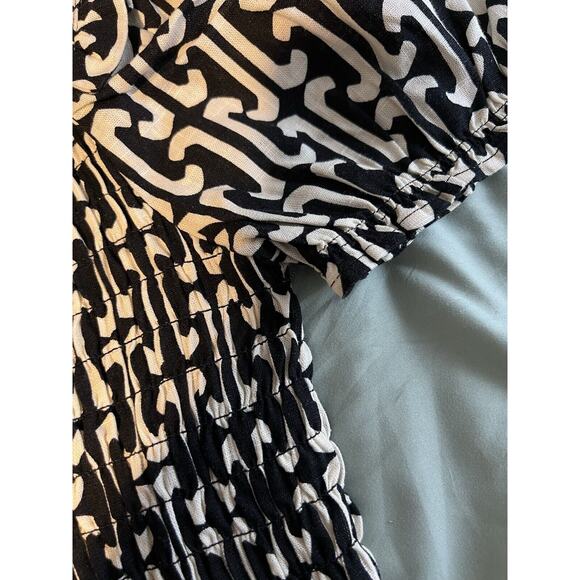 Monteau Linen Blend Crop Top Black & White Women's Medium BNWT! - Picture 7 of 9